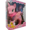 Caballo Pony Rosado Con Bebe Pony Ref 2908 B - Image 2