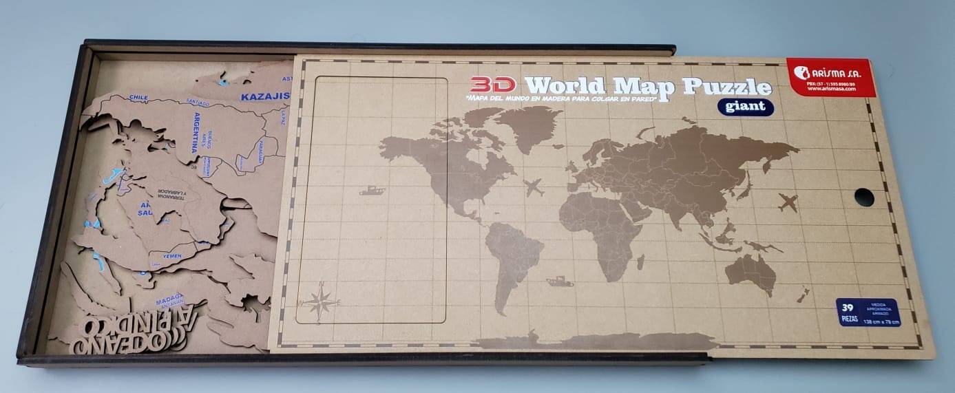 El compañero ideal: un mapa mundi para niños  Laser Maper - Mapamundis en  madera para decorar